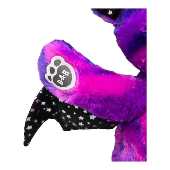 Build A Bear BABW Purple Black Starry Night Vampire Bat Plush 17" Halloween - Picture 3 of 11